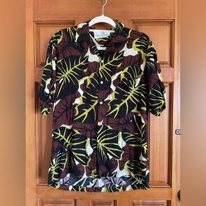 Green & Brown Mens Large Manuhealii Shirt